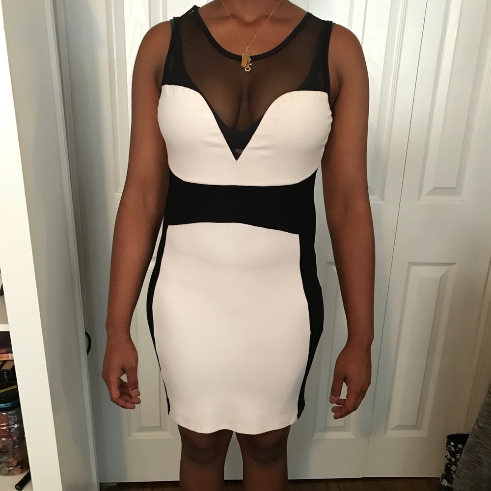 White and Black Dress